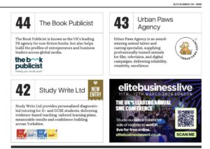 Urban Paws Agency comes #43 at the elite business awards 2026